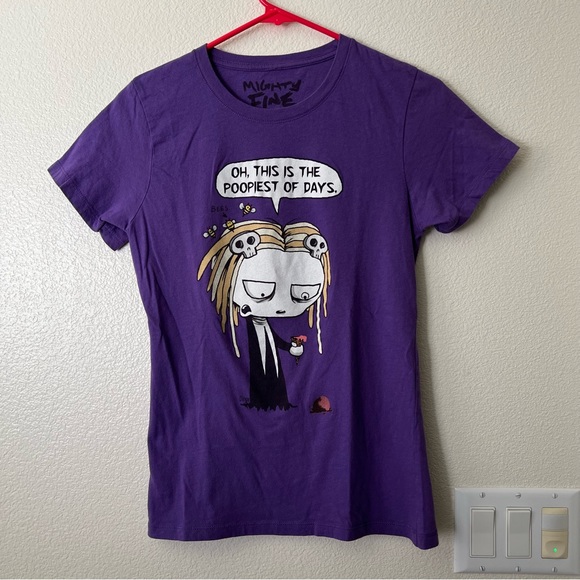 Vintage Y2K Hot Topic Mighty Fine Roman Dirge - Lenore Ice Cream Tee - Sz L - Picture 2 of 8